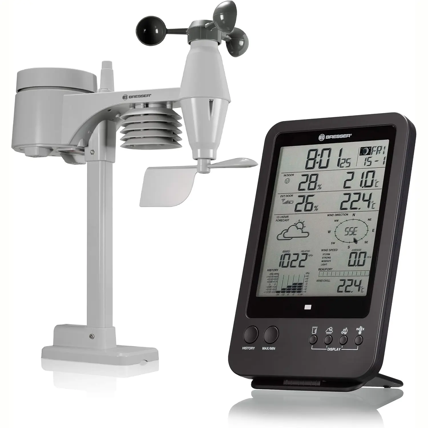 Bresser Weather Station 5-in-1 with Outdoor Sensor - Crondall Weather