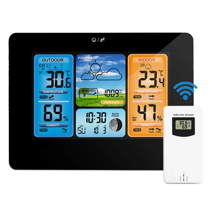 Powcan Wireless Digital Weather Station with Outdoor Sensor