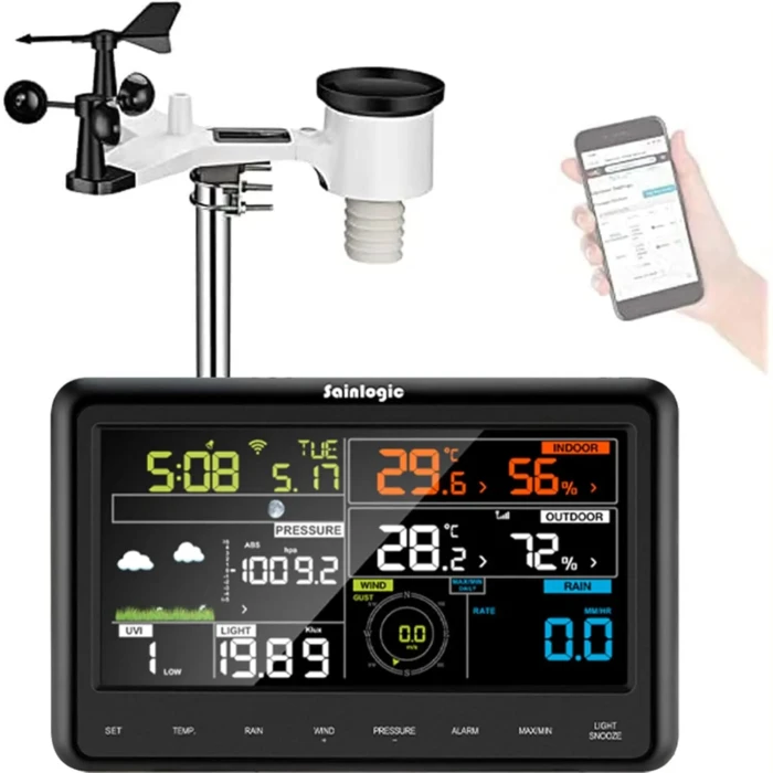 Sainlogic Professional Weather Station, WiFi with large Colour Display