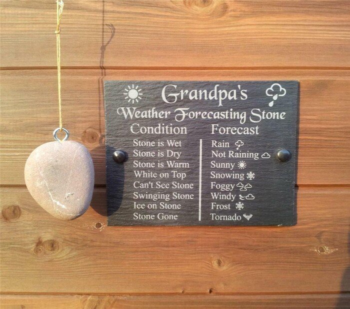 Funny Weather Forecasting Stone Natural Slate Plaque - Ideal Gift - Image 3