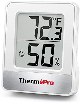 Digital Room Hygrometer Temperature Humidity Monitor with Alarm Clock for Home Office GOTOTOP Digital LCD Indoor Thermometer Easy to Read Max/Min Records 