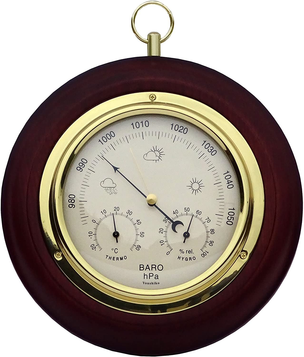 Youshiko Traditional 3 in 1 Weather Station Barometer Temperature
