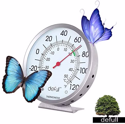 Defull 5 inch Indoor Outdoor Thermometer Stainless Steel - Image 4