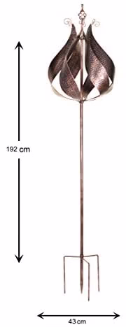 Creekwood Blenheim Wind Spinner Sculpture, Brushed Copper (43 x 43 x 192 cm) - Image 4