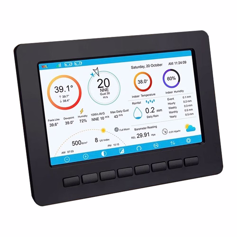 Ecowitt HP2551 Large TFT Display, 7-in-1 Solar Powered Outdoor Sensor - Image 6