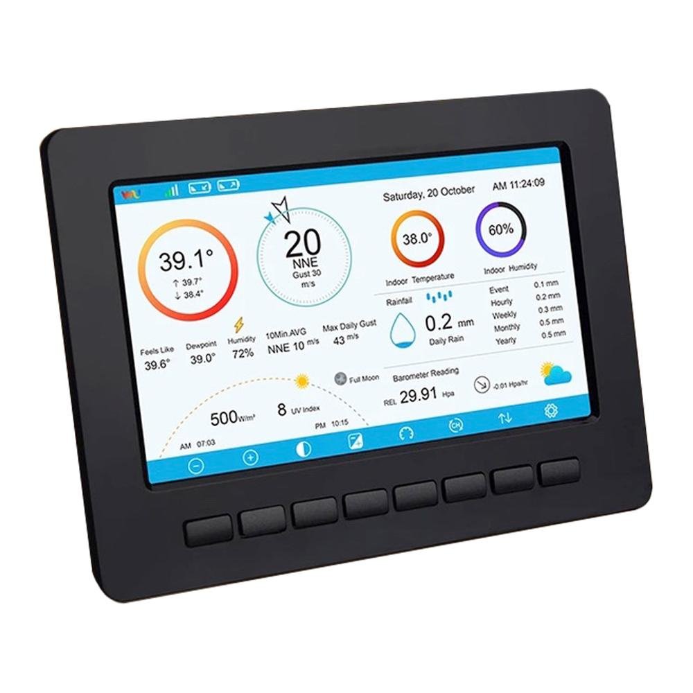 Ecowitt HP2553 TFT Large Display, 6-in-1 Ultrasonic Sensor & Rain