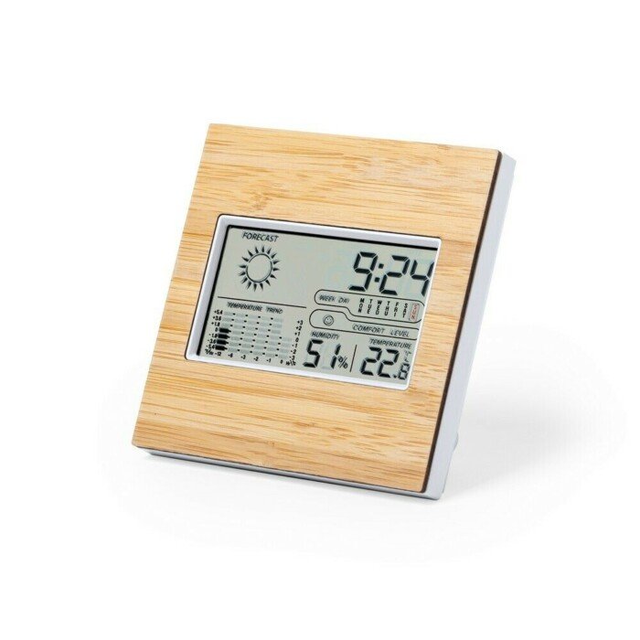 Personalised Bamboo Weather Station Gift for Mum Her Dad Chef Birthday Grandad - Image 2