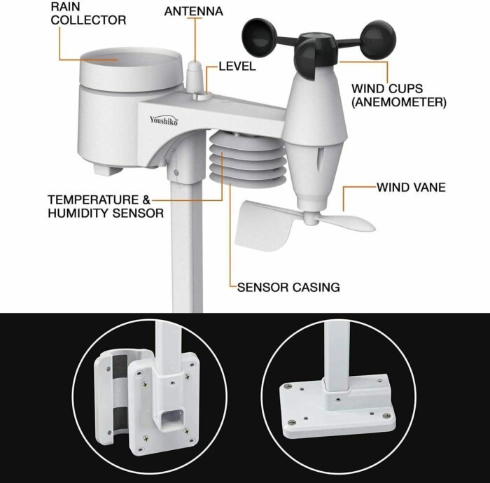 Youshiko YC9465 Professional 5-in-1 Weather Station - Image 4