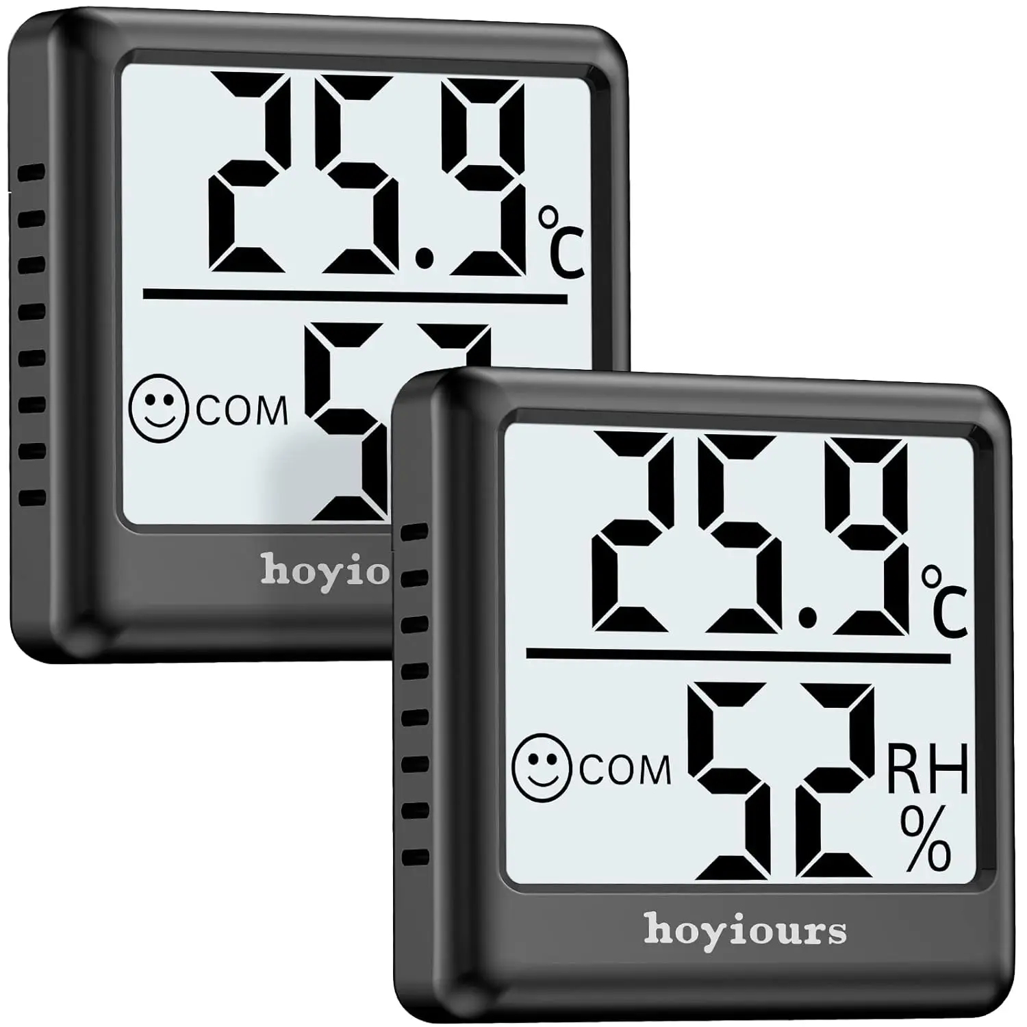 Two Mini Hoyiours Indoor Digital Thermometer Hygrometers - Crondall Weather