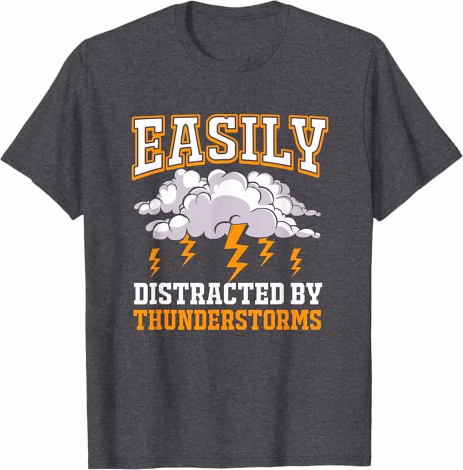 Easily Distracted By Thunderstorms T-Shirt - Image 2