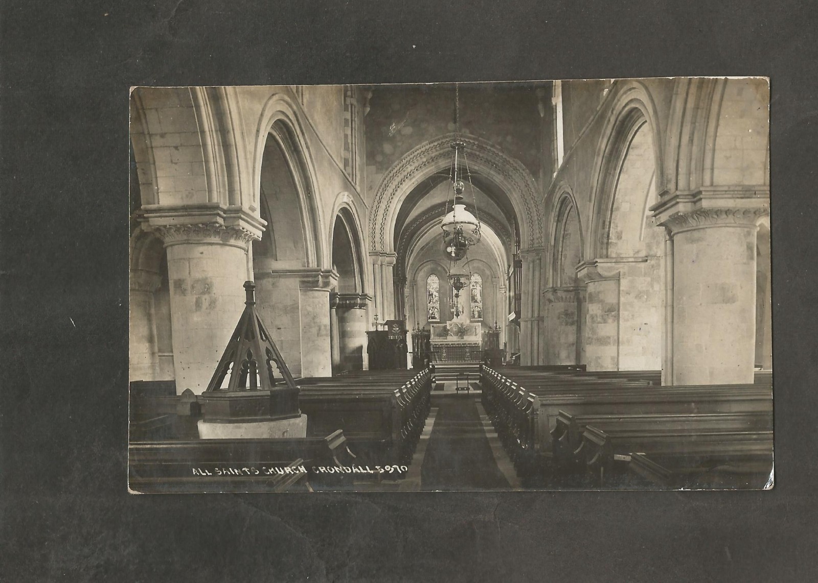 Postcard Hampshire Crondall All Saints Church 1919