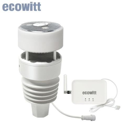 Ecowitt GW3001 Weather Station, IoT Wi-Fi Hub with SD Card Data Storage, 7-in-1 Outdoor Solar Powered Haptic Rainfall sensor